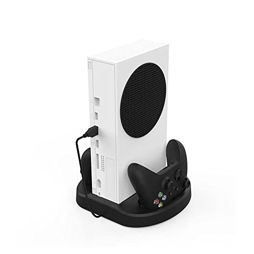 1pcs para Xbox Series S Stand vertical Dual Controller Dock Dock Fan Games Console Seguro de Charging RECLER DO TEMPOR