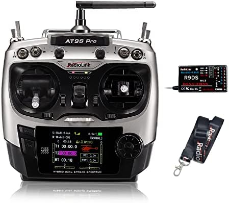 Radiolink AT9S Pro 10/12 canais transmissores de rádio e receptor R9DS, longo alcance para avião/jato/fpv racing drone/quad/rc