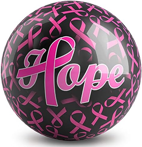 Na bola, jogando boliche kr strikeforce esperança para a causa bola de boliche rosa feita de poliéster