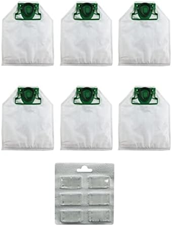 Song Zhi Store 6pcs bolsa de pó de pó bolsa de limpeza de pacote 1 pacote de reflexão perfumada para vorwerk kobold vk200 fp200 a pó de pó de peças de reposição