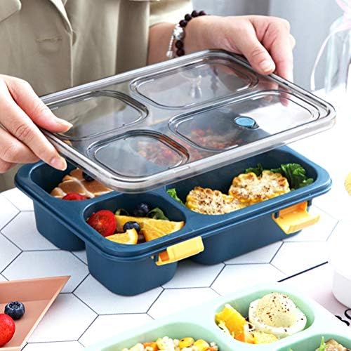 Lancheira do doitool 1 PC dividido Microwave Lanch Box Portable Bento Box Students Selating Lanch