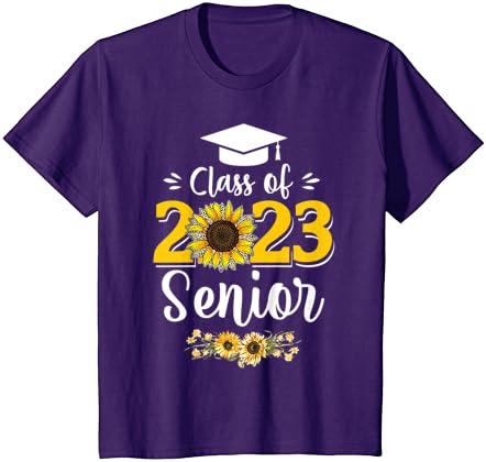 Sunflower Mom sênior 23 graduação sênior 23 turma de 2023 camiseta