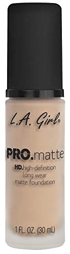 L.A. Girl Pro Matte Foundation, porcelana, 1 onça fluida