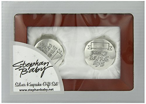 Stephan Baby Setin-Roseweation Box com prata Primeiro dente e as primeiras caixas de cachos