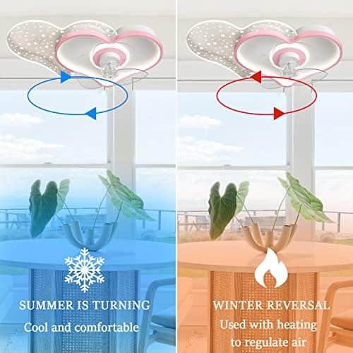 Lustre de Zeelyde, ventiladores de teto infantil com luzes e aplicativo de controle remoto ventilador de teto silencioso