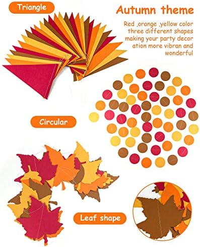 Autumn Leaf Pennant Banner para decorações de Ação de Graças, obrigado dando comemoração Garland de decoração de