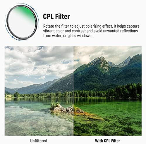 Kit de filtro de lente NEEWER 43mm ND8 ND64 CPL Filtro de filtro ， densidade neutra+kit de filtro de polarizador circular com 30 camadas de revestimento nano/repelente de vidro óptico/água HD/resistente a riscos/Ultra Slim/Filtro