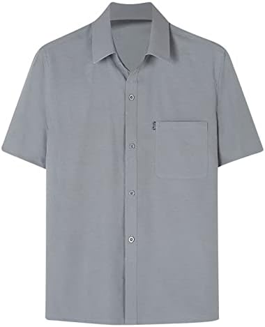 Camisetas de tshirts de verão bmisEgm para homens de verão de meia idade e idosos camisas de manga curta com lapelas