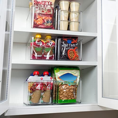 Clearspace Plastic Storage Bins - Organização de cozinha perfeita ou armazenamento de despensa - organizador de geladeira,