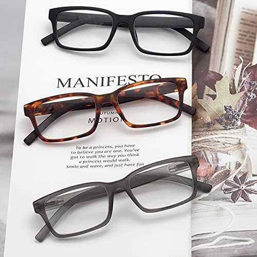 Óculos de leitura de increbill para homens, depende dos óculos de leitores de estrutura retangular da primavera, óculos de computador