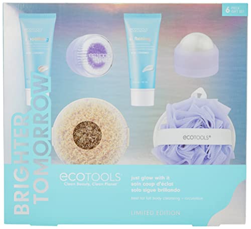 EcoTools Limited Edition Basta brilhar com ele bem -estar de corpo inteiro, conjunto de presentes de Natal, azul, 6 contagem, presente