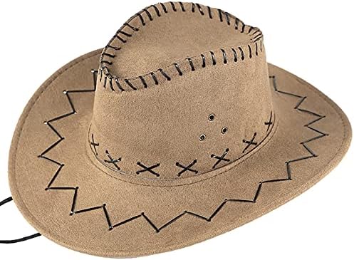 Chapéu de cowboy masculino de couro falso puxão solar tampas casuais masculino de verão abrangente chapéu de sol com estilo