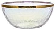 Kizqyn Salad Bowl Bowl Golden Baltle Hammer Glass Sopa Sopa Sopa Tableware Tabela de Prato Ocidental Salada de Placa