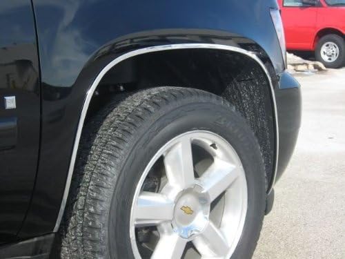 312 Fits de automobilismo 2007-2012 Chevy Chevrolet Suburban Chrome Wheel Well/Fender Grim Moldings 4PC 2008 2009 2010 2011 07 08 09 10 11 12