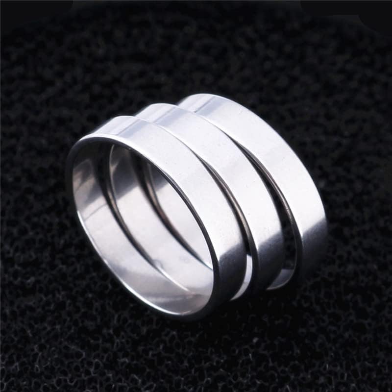 Kolesso 316l 4mm Rings Tiny Band Ring para homens e mulheres moda prata cauda anel-80265