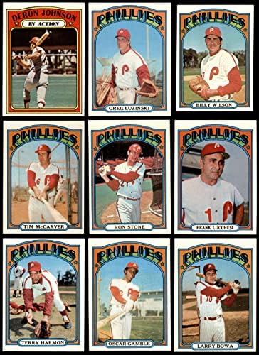 1972 Topps Philadelphia Phillies, perto da equipe, estabeleceu a Philadelphia Phillies NM Phillies