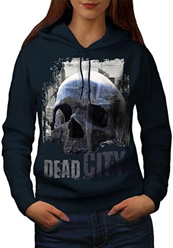 Wellcoda Dead City Skull Fashion Hoodie, moletom urbano com capuz