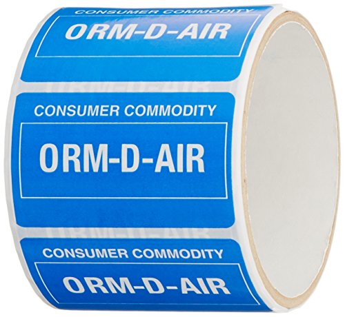 Etiquetas de embalagem de remessa de tapeca Orm D, azul - 50 por pacote