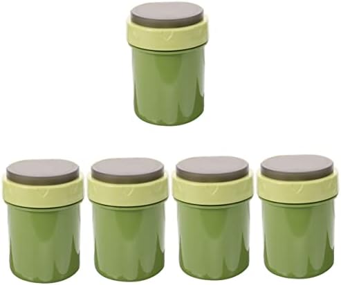 Inoomp 5pcs lancheira portátil leite café da manhã copo 304 Estudante de aço inoxidável verde