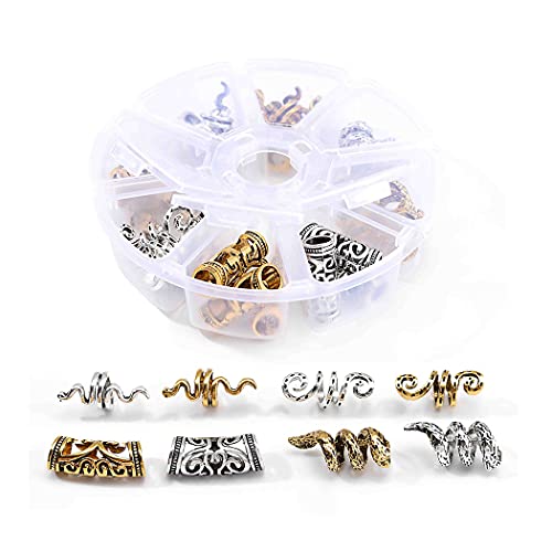 Dreadlocks da bobina de cabelo de deladola Anéis de trança Metal Metal Jewelry Decoration Acessórios para mulheres e meninas