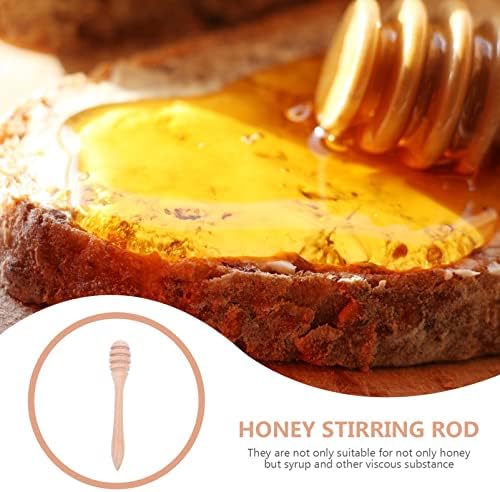 Anguely 2pcs de madeira com mel becos de mel de mel wand geléia de derrama