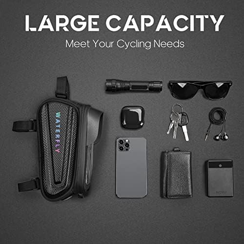 Bolsa de moldura frontal de bicicleta de água aquática: Bike de bicicleta de moto de tubo de montagem Ciclismo portador de telefone