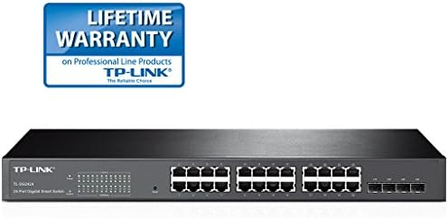 TP-Link Switch inteligente de gigabit de 24 portas com slots SFP 4-Combo