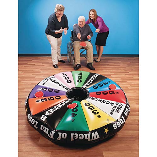 S&S Worldwide Wheel of Fun Inflatable Toss Game. Game Show Style Fun em um jogo Jumbo Toss! Inclui alvo inflável de 50 , 6 sacos de feijão e instruções.