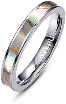 Empsoul Titanium Eternity Ring de 3mm anel colorido de noivado de casamento para homens mulheres