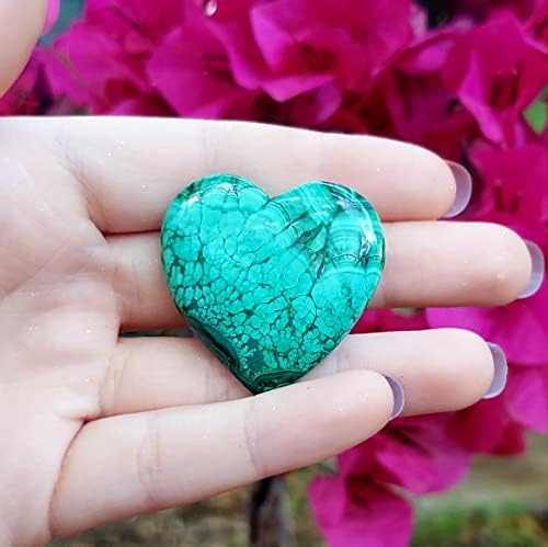 Presentes sublime Malaquite Heart Heart Natural Cristal Healing Gemstone - #1