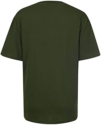 Tees de pescoço para mulheres para mulheres de verão outono de manga curta letra gráfica presente kawaii tops engraçados camiseta