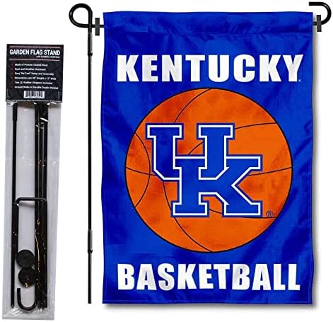 Bandeira do jardim de basquete da Universidade de Kentucky e suporte de suporte de bandeira