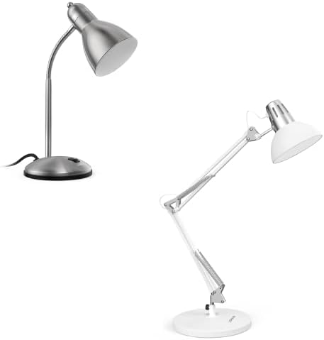 Lâmpadas de mesa de metal Lepower, lâmpada de leitura para o quarto, sala de estudo e escritório