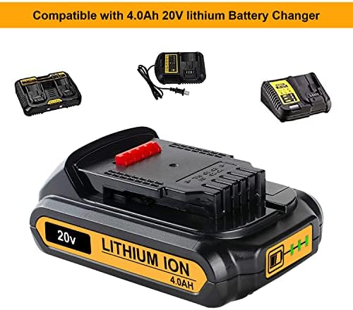 Skyon 20V 4ah Lítio Substituição da bateria para DeWalt 20 volts Bateria máxima xr Ferramentas sem fio DCB206 DCB200 DCB201
