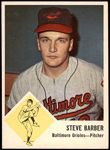 1963 Fleer 1 Steve Barber Baltimore Orioles Ex/Mt Orioles