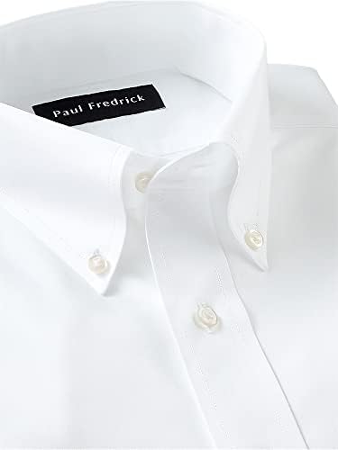 Paul Fredrick masculino de algodão sem algodão de 2 bico masculina camisa de colarinho