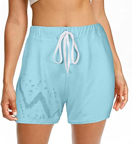 Shorts de lounge de fogo para mulheres relaxadas encaixes de cordas de cordão de amarração frenulum bermuda shorts de praia