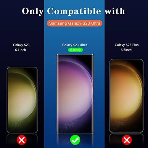 HOKWEP [2 pacote] Galaxy S23 Protetor de tela Ultra, Filme TPU flexível de privacidade fosca Filtível TPU [Suporte na tela] [Anti-Spy] [superfície de acabamento fosco] para o Samsung Galaxy S23 Ultra 5G 6.8 ''