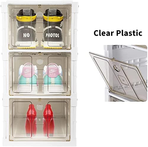 Caixas de armazenamento de sapatos Clear Plástico Plástico Caixa de sapatos dobrável Recipientes de caixa