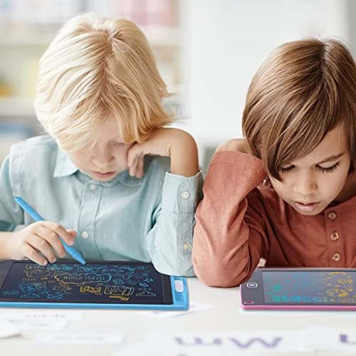 2 Pacote de pacote de 8,5 polegadas LCD Colorido Tablet e almofada de desenho para crianças-Criança de viagem para aprendizagem