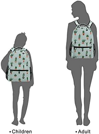 Mochila Escola de Planta de Cactus Qugrl para meninos meninos verdes Laptop Bag Bag Bolsa Casual Casual Viagem Daypack Backpack