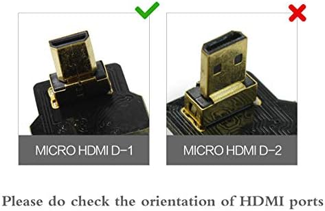 Micro HDMI de 90 graus HDMI de 90 graus permanente para o cabo HDMI HDMI HDMI padrão para Panasonic Lumix GH4 Blackmagic BMPCC Sony Alpha Sony A5000 A6000 A7S A7R Gimbal Drone