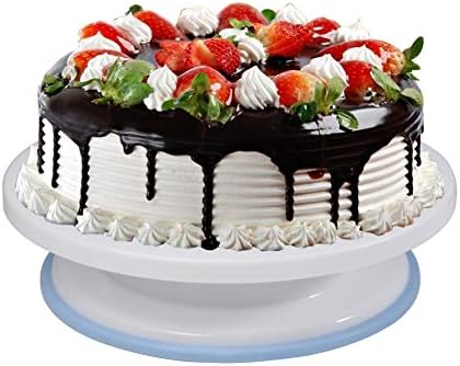 Suporte de bolo rotativo, assadeira giratória de bolo PP de qualidade alimentar e material de aço inoxidável para decoração de bolo para assar bolo