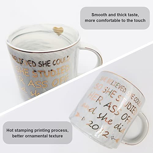 Genius Duck Graduation and Parabatulações Presentes, Caneca de Café de Cerâmica Inspiritional para Mulheres, Enfermeira, Amiga,