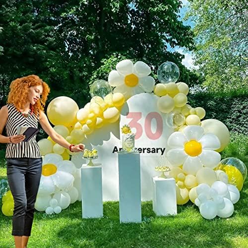 45 Daisy balões decoração de festa decoração de festa grande helium branco enorme flor flor de aniversario decoração floral papel alumínio mylar balões 4pcs