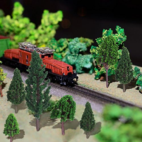 Bememo 22 peças modelo árvores 1,18-6,29 polegadas mini-diorama árvores modelo mista trep árvores em miniatura florestas