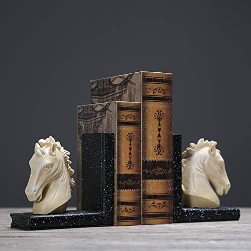 Tyny esculturas Decoração Estátuas Cabeça de cavalo do livro de livros, suportes para livros, livros, armários, decorações,