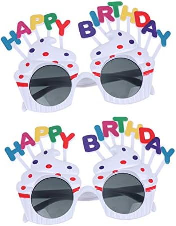 Aboofan feliz aniversário óculos engraçados óculos de óculos de óculos de foto acessórios de fantasia Favors de festa