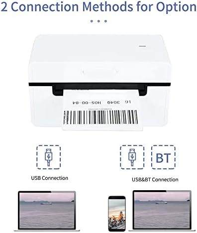 Impressora de etiqueta térmica de mesa KXDFDC para fabricante de etiqueta de pacote de remessa 4x6 180 mm/s impressão de adesivo térmico USB BT MAX.110MM