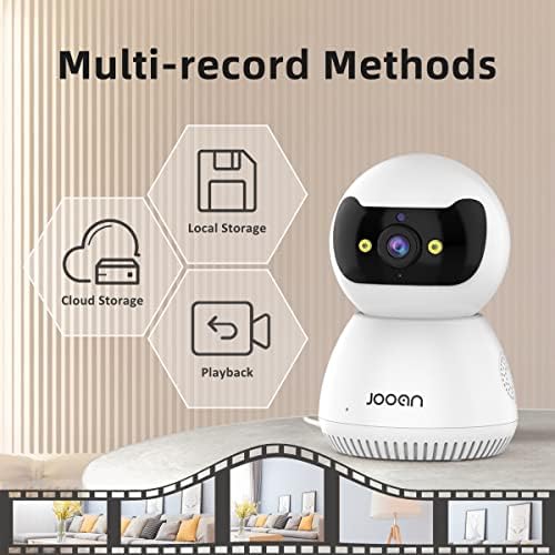 Jooan 5mp Pan/Tilt Security Camera Indoor, 5g/2.4g Wi -Fi Security Camera para bebê/animal de estimação/babá, armazenamento